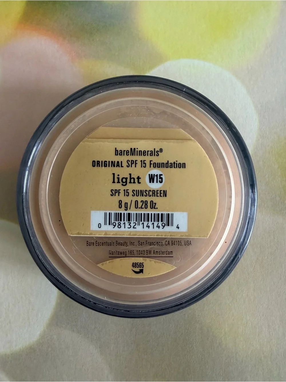 bareMinerals Loose Mineral Foundation - Light W15 Original SPF 15 - 8g Full Size